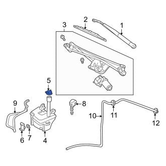 New OEM Windshield Wiper Arm Cap Fits, 2003-2005 Lincoln Aviator - Part # 1L2Z17632AA