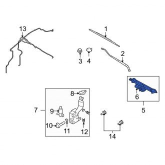 New OEM Windshield Wiper Motor Fits, 2008-2010 Lincoln MKX - Part # 8T4Z17508A