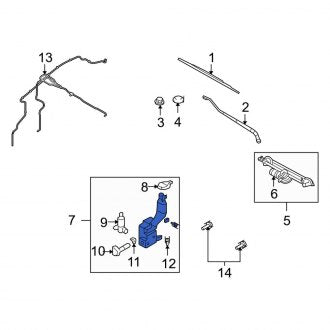 New OEM Washer Fluid Reservoir Fits, 2007-2015 Lincoln MKX - Part # BT4Z17618A