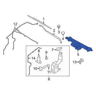 New OEM Windshield Wiper Motor Fits, 2011-2015 Lincoln MKX - Part # BT4Z17508B