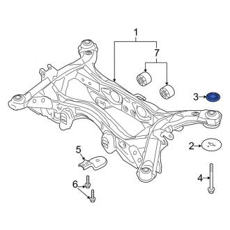 New OEM Upper Suspension Crossmember Insulator Fits, 2011-2015 Lincoln MKX - Part # BT4Z5400145A