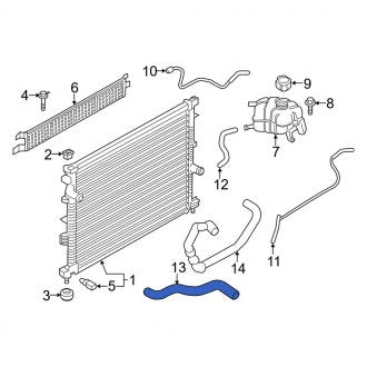 New OEM Upper Radiator Coolant Hose Fits, 2016-2018 Lincoln MKX - Part # F2GZ8260D