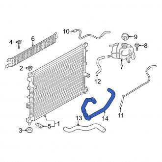 New OEM Upper Radiator Coolant Hose Fits, 2016-2018 Lincoln MKX - Part # F2GZ8260E