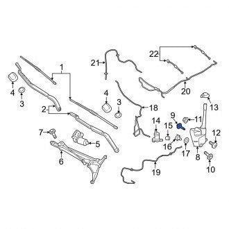 New OEM Washer Fluid Reservoir Screw Fits, 2016-2018 Lincoln MKX - Part # W708617S439