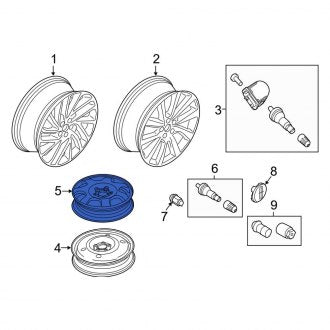 New OEM Wheel Fits, 2019-2020 Lincoln Nautilus - Part # KA1Z1007D