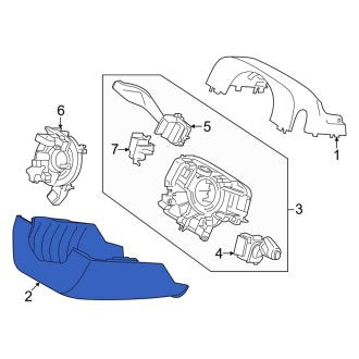 New OEM Upper Steering Column Cover Fits, 2021-2023 Lincoln Nautilus - Part # MA1Z3530BD