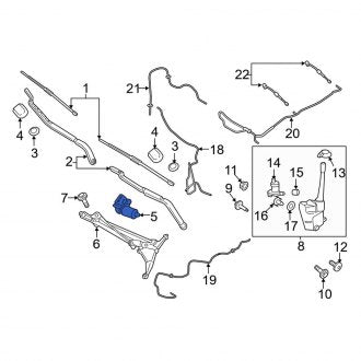 New OEM Windshield Wiper Motor Fits, 2016-2018 Lincoln MKX - Part # FA1Z17508A