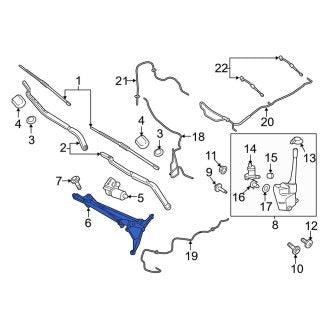 New OEM Windshield Wiper Linkage Fits, 2016-2018 Lincoln MKX - Part # FA1Z17566A