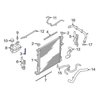 New OEM Upper Radiator Air Seal Fits, 2020-2024 Lincoln Aviator - Part # L1MZ8A082A