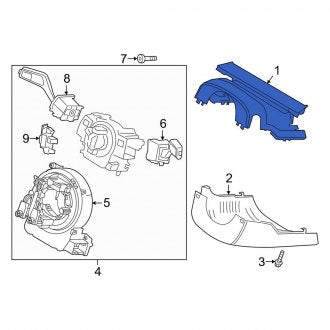 New OEM Upper Steering Column Cover Fits, 2020-2023 Lincoln Aviator - Part # LC5Z3530AD