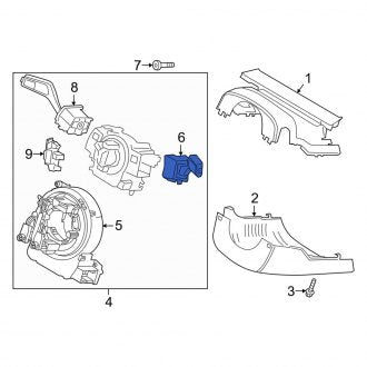 New OEM Windshield Wiper Switch Fits, 2020-2023 Lincoln Aviator - Part # LC5Z17A553CA