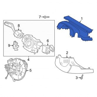 New OEM Upper Steering Column Cover Fits, 2020-2023 Lincoln Aviator - Part # LC5Z3530AE