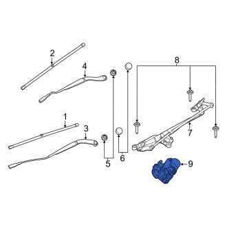 New OEM Windshield Wiper Motor Fits, 2020-2023 Lincoln Aviator - Part # LC5Z17508C