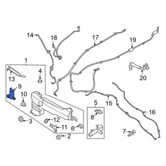 New OEM Windshield Washer Pump Fits, 2020-2023 Lincoln Aviator - Part # GN1Z17664A