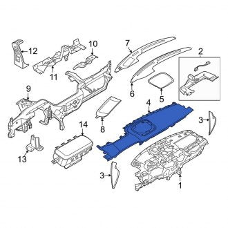 New OEM Upper Instrument Panel Cover Fits, 2020-2023 Lincoln Aviator - Part # LC5Z78044F58AG