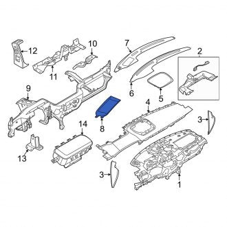 New OEM Upper Instrument Panel Trim Panel Fits, 2020-2023 Lincoln Aviator - Part # LC5Z78043C54AA