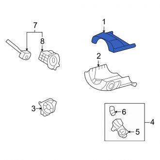 New OEM Upper Steering Column Cover Fits, 2006-2009 Mercury Milan - Part # 8E5Z3530AA