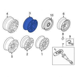 New OEM Wheel Fits, 2010-2011 Mercury Milan - Part # 9N7Z1007A