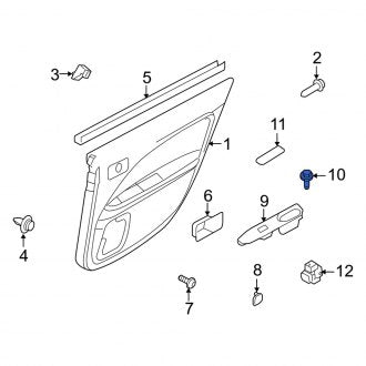 New OEM Rear Door Window Switch Bezel Screw Fits, 2010-2011 Mercury Milan - Part # W505153S424