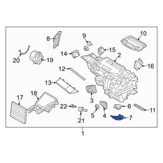 New OEM Upper HVAC Case Seal Fits, 2011-2019 Ford Fiesta - Part # BE8Z19B847A