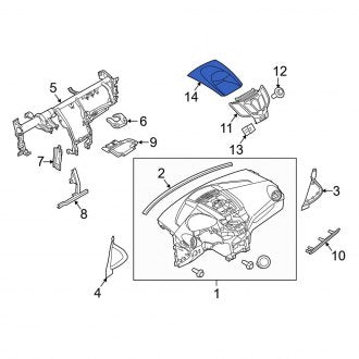 New OEM Upper Instrument Panel Trim Panel Fits, 2014-2017 Ford Fiesta - Part # D2BZ58042A82DA