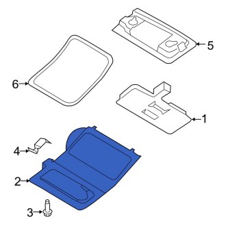 New OEM Upper Overhead Console Fits, 2014-2019 Ford Fiesta - Part # 7M5Z58045A36AE