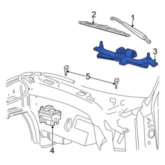 New OEM Windshield Wiper Motor Fits, 2006-2007 Lincoln Mark Lt - Part # 9L3Z17508C