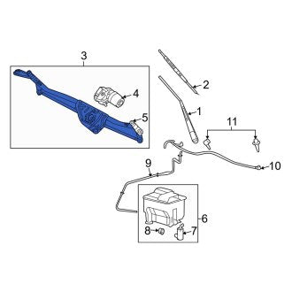 New OEM Windshield Wiper Motor Fits, 2008 Lincoln Mark Lt - Part # 8L3Z17508B