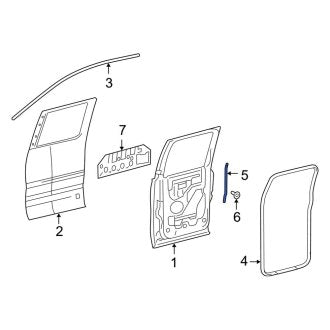 New OEM Rear Door Seal Fits, 2006-2008 Lincoln Mark Lt - Part # 5L3Z16253A40AA