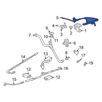 New OEM Vacuum Hose Fits, 2004 Mercury Mountaineer - Part # 2L2Z9E498CB