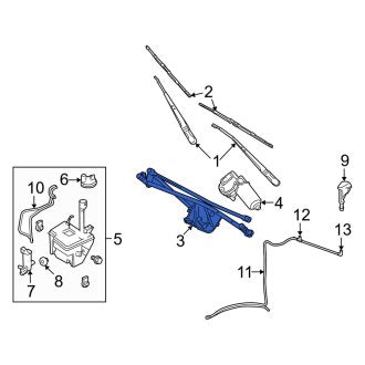 New OEM Windshield Wiper Linkage Fits, 2008-2010 Mercury Mountaineer - Part # 8L2Z17566A