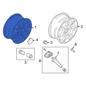 New OEM Wheel Fits, 2018-2022 Ford EcoSport - Part # GN1Z1007E