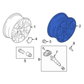 New OEM Wheel Fits, 2019-2022 Ford EcoSport - Part # GN1Z1007AC