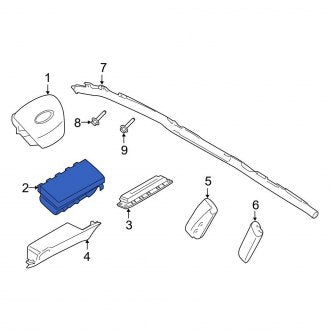 New OEM Upper Instrument Panel Air Bag Fits, 2018-2022 Ford EcoSport - Part # GN1Z58044A74B
