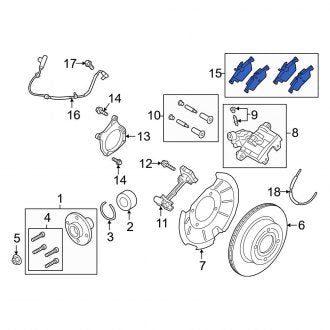 New OEM Rear Disc Brake Pad Set Fits, 2018-2022 Ford EcoSport - Part # GN1Z2200D