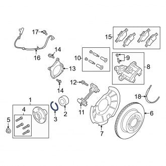 New OEM Wheel Bearing Lock Ring Fits, 2018-2022 Ford EcoSport - Part # BE8Z7059A