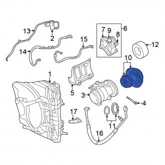 New OEM A/C Compressor Clutch Fits, 1998-2004 Chrysler Concorde - Part # 5010170AA