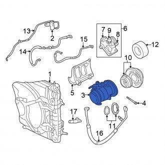 New OEM A/C Compressor Fits, 1998-2004 Chrysler Concorde - Part # 4698723AD