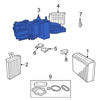 New OEM HVAC Unit Case Fits, 1999-2004 Chrysler 300M - Part # 5010979AE