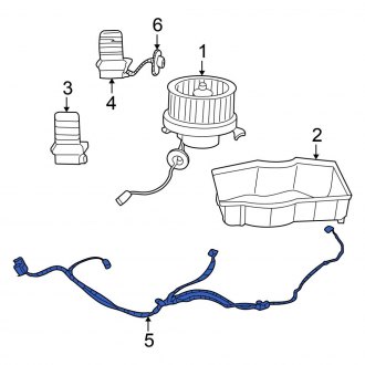 New OEM HVAC System Wiring Harness Fits, 2000-2001, 2003-2004 Chrysler 300M - Part # 4760757