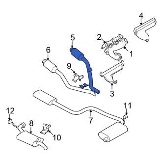 New OEM Right Catalytic Converter Fits, 2001-2002 Chrysler Concorde - Part # 4581732AE