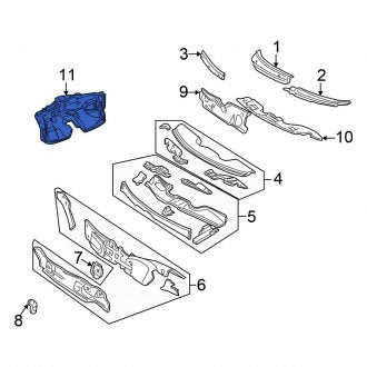 New OEM Inner Engine Compartment Insulation Fits, 2004 Chrysler Concorde - Part # 4698441AE