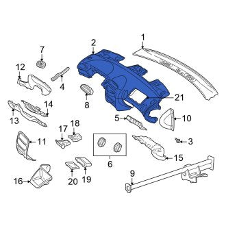 New OEM Dashboard Panel Fits, 1998-1999 Chrysler Concorde - Part # LK121AZ