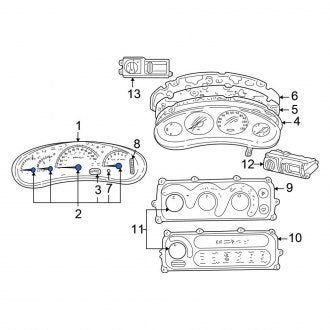 New OEM Instrument Cluster Fits, 1998-1999 Chrysler Concorde - Part # 4760400AF