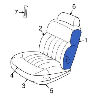 New OEM Front Right Seat Back Assembly Fits, 2001 Chrysler 300M - Part # UG241T5BA