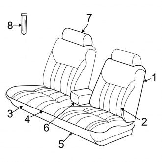 New OEM Front Right Seat Back Assembly Fits, 1998-2000 Chrysler Concorde - Part # QZ981K9BA