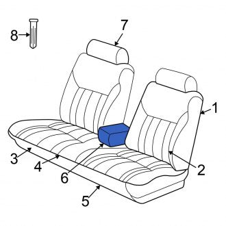 New OEM Front Seat Armrest Fits, 2001, 2003-2004 Chrysler Concorde - Part # UG101DVAA