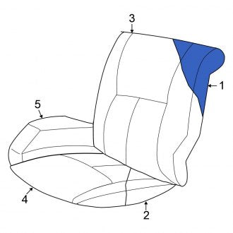 New OEM Front Left Seat Back Assembly Fits, 2002 Chrysler Concorde - Part # WT951T5BA