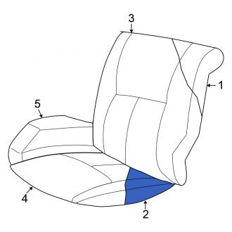 New OEM Rear Seat Cushion Foam Fits, 1998-1999 Chrysler Concorde - Part # RA041AZAA