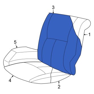 New OEM Rear Seat Back Cushion Cover Fits, 1999-2000 Chrysler Concorde - Part # SR271K9AA